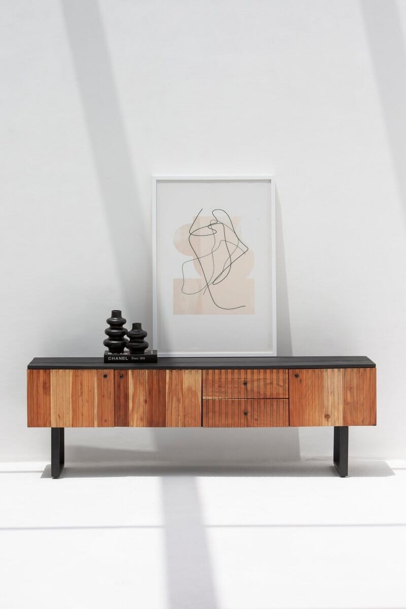 Finley Slat Wood Media Console ART 