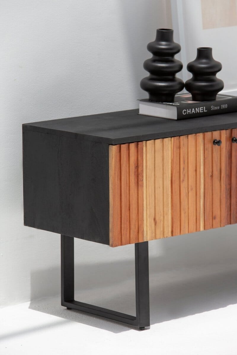 Finley Slat Wood Media Console ART 