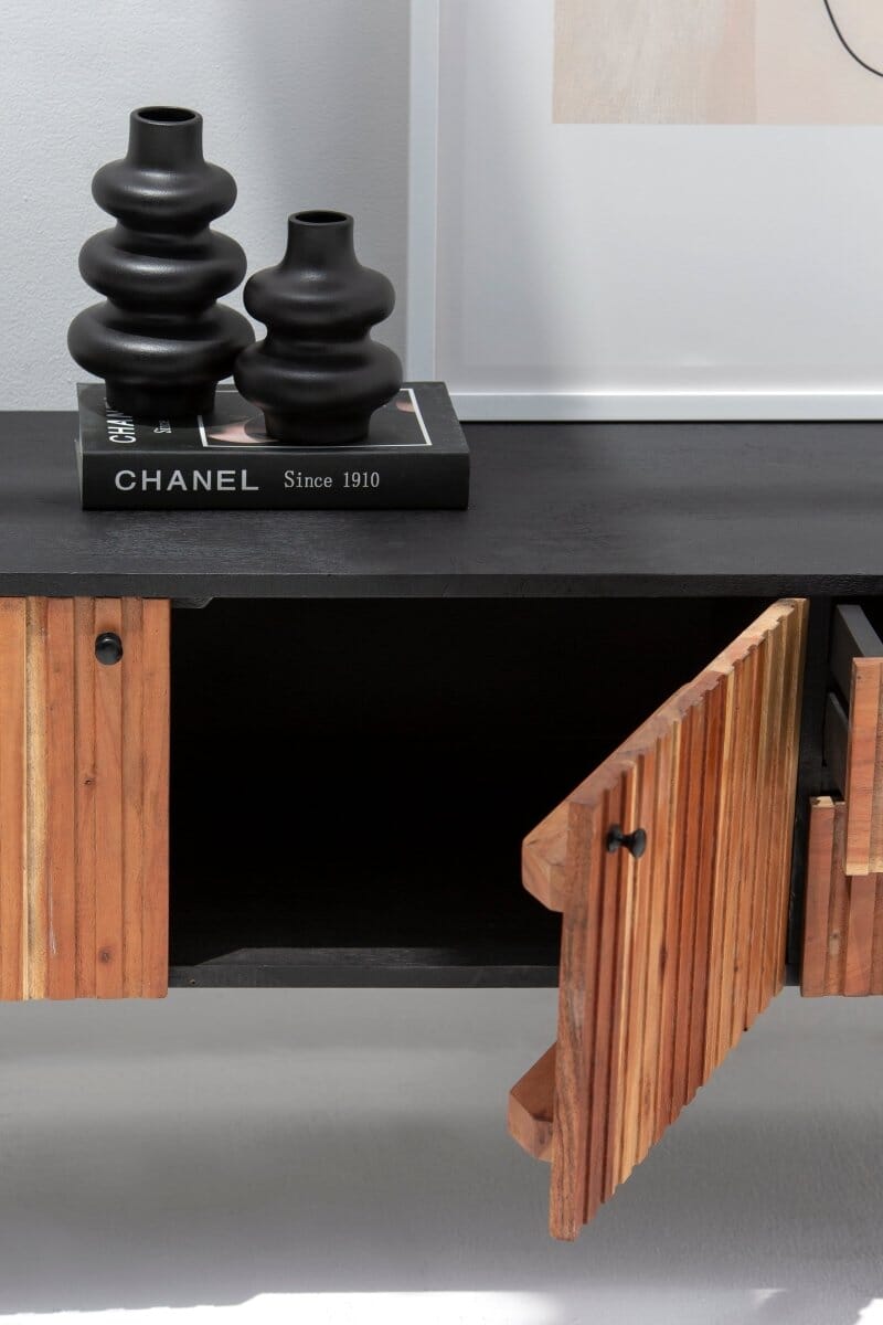Finley Slat Wood Media Console 