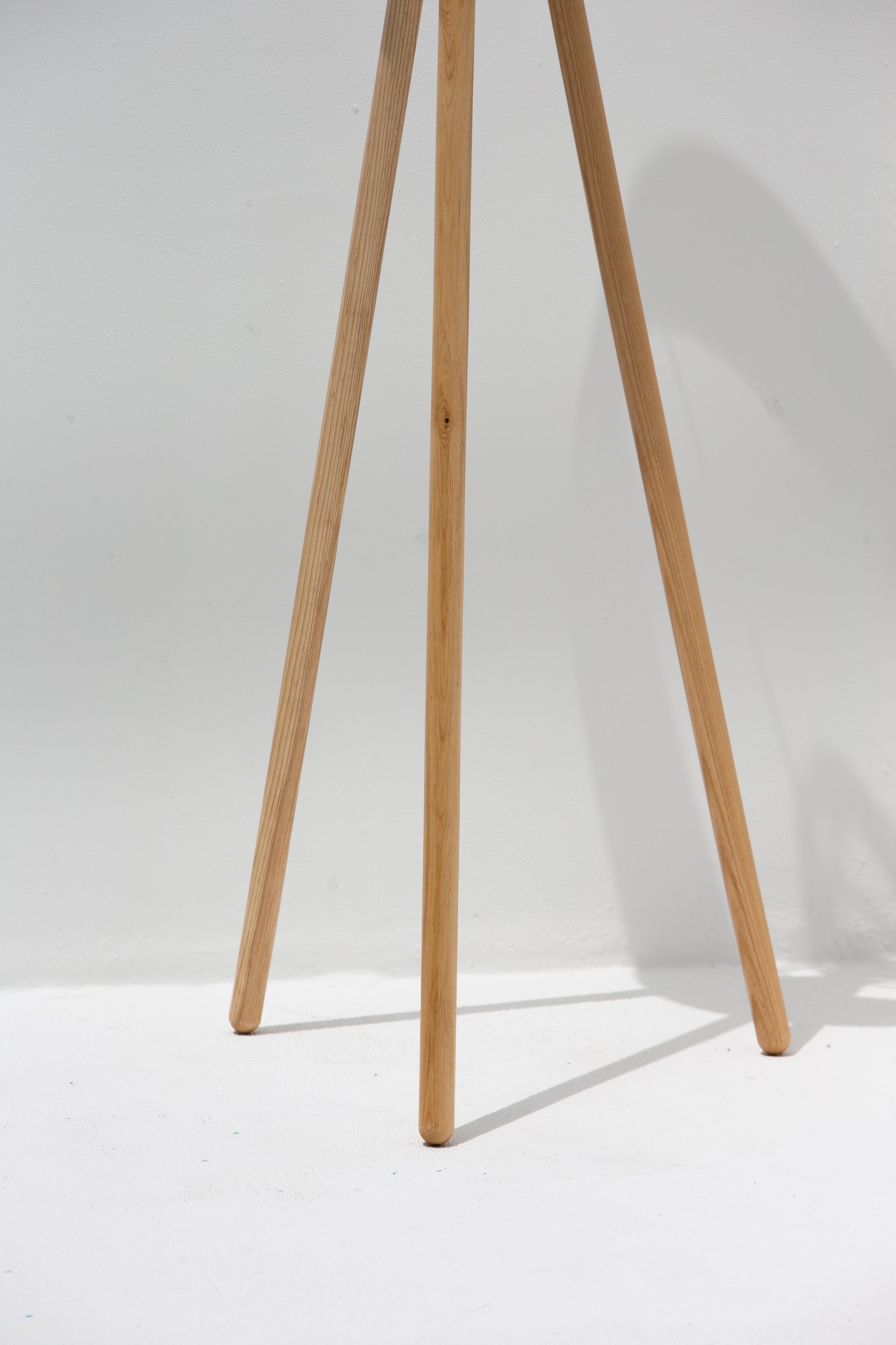 Modern Wooden Tripod Floor Lamp  