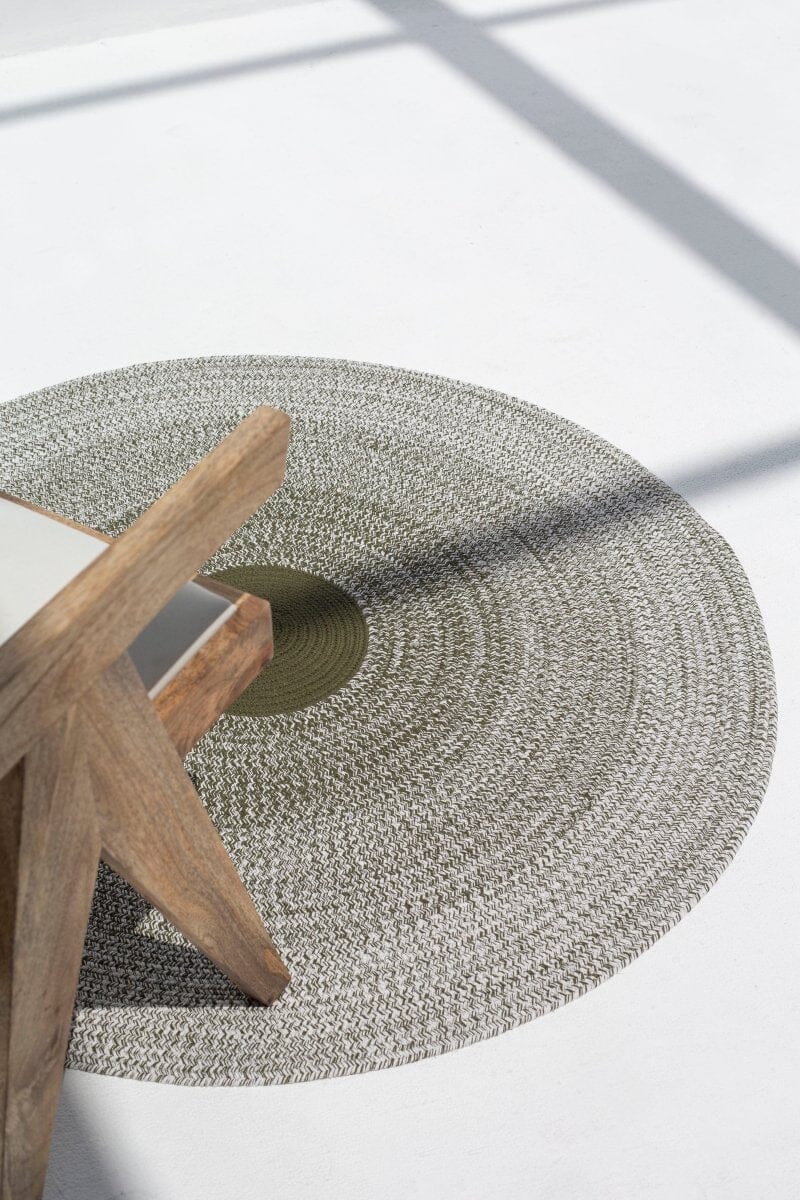 Meadow Green & Grey Braided Rug (3 Sizes)