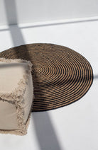 Whirlwind Harmony - Natural & Black Round Braided Rug (4 Sizes) Braided -- Braided Rug Homekode 