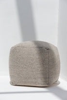 Minimalistic Grey Wool Pouf (40x40x40 CM) POUF 