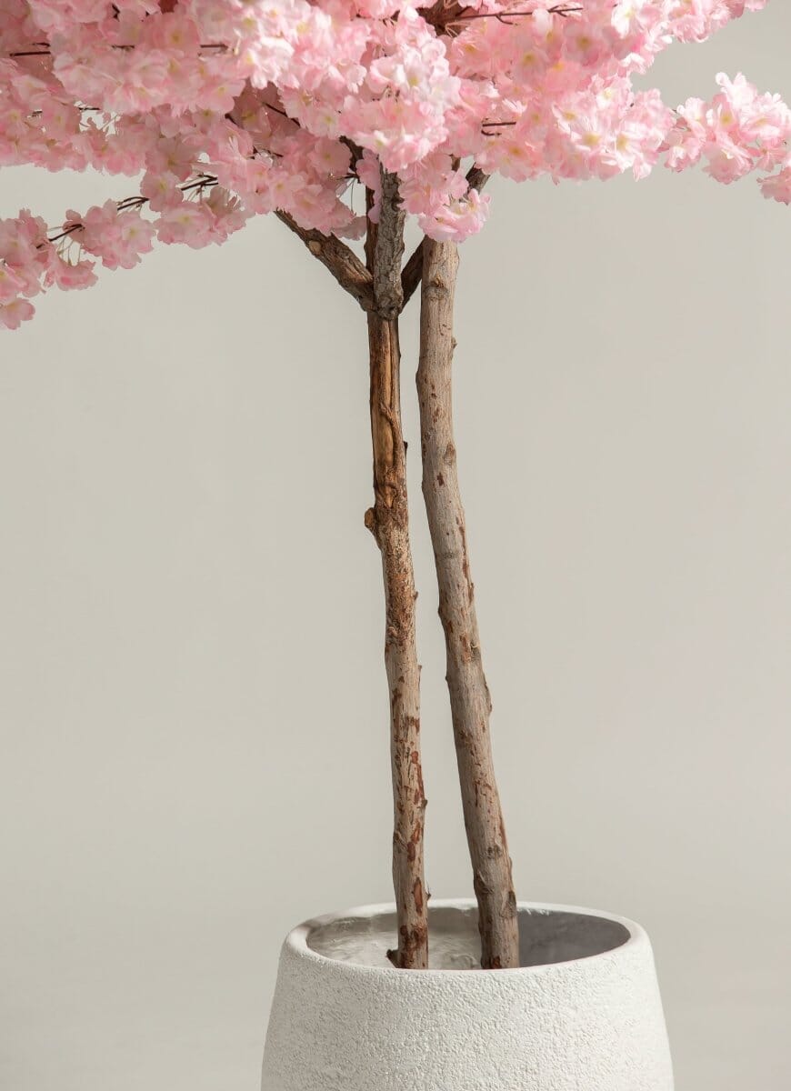 Pink Cherry Blossom Tree With Natural Wood Trunk (3 Sizes) FLO 