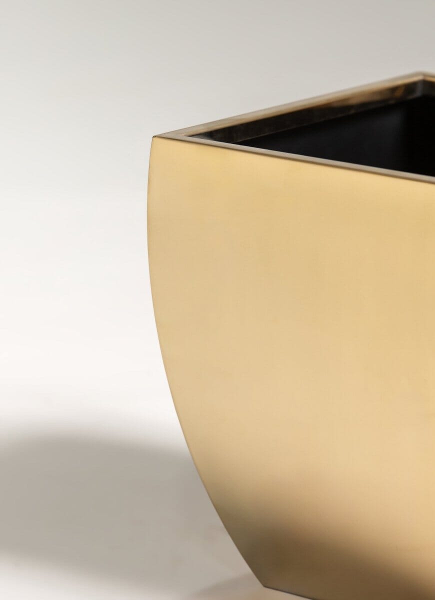 Radiant Gold Metal Pot