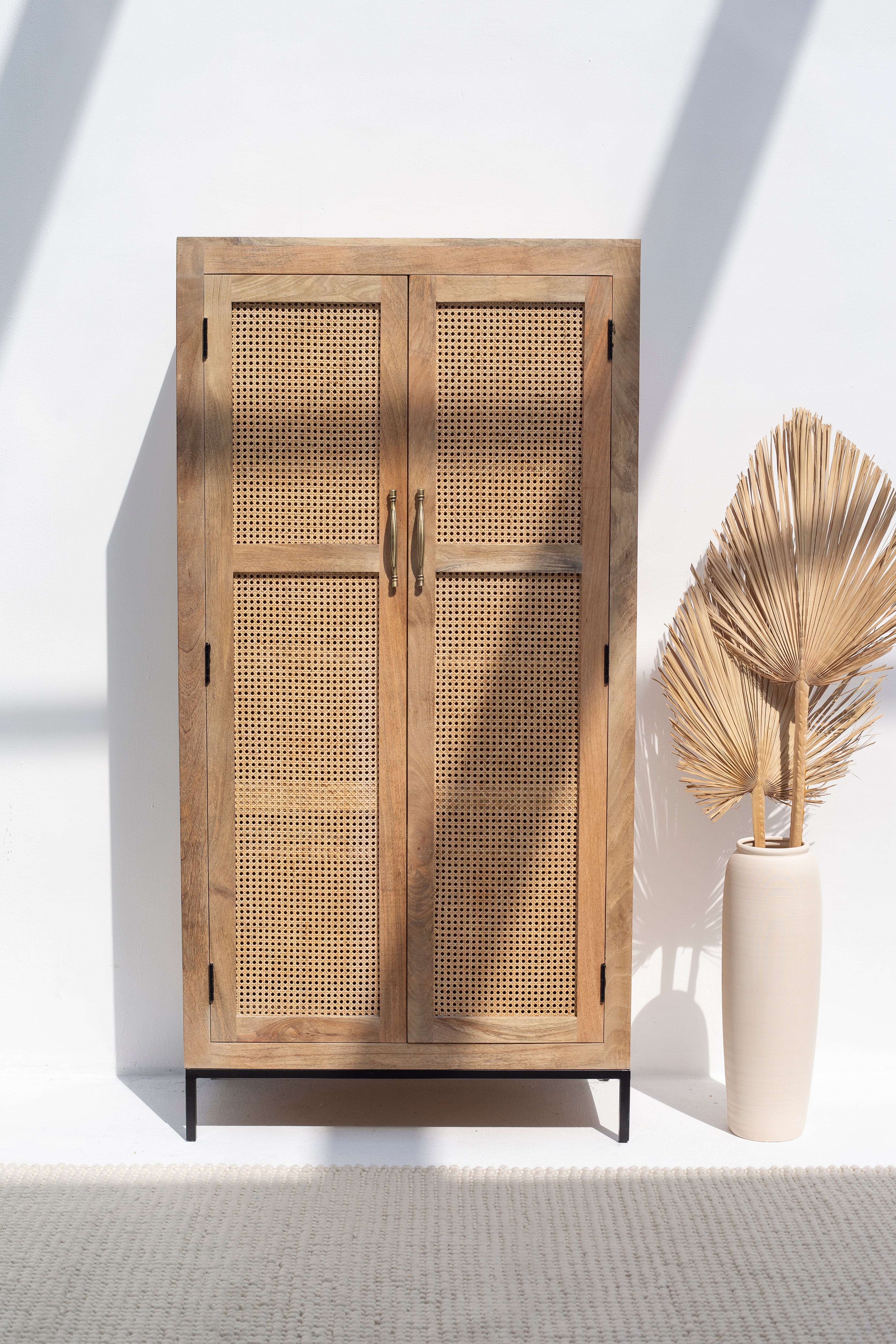 Rattan Wooden Closet 