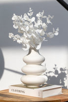 White Ceramic Wavy Vase 