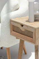 Zan Rattan Bedside Table 