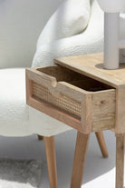 Zan Rattan Bedside Table 