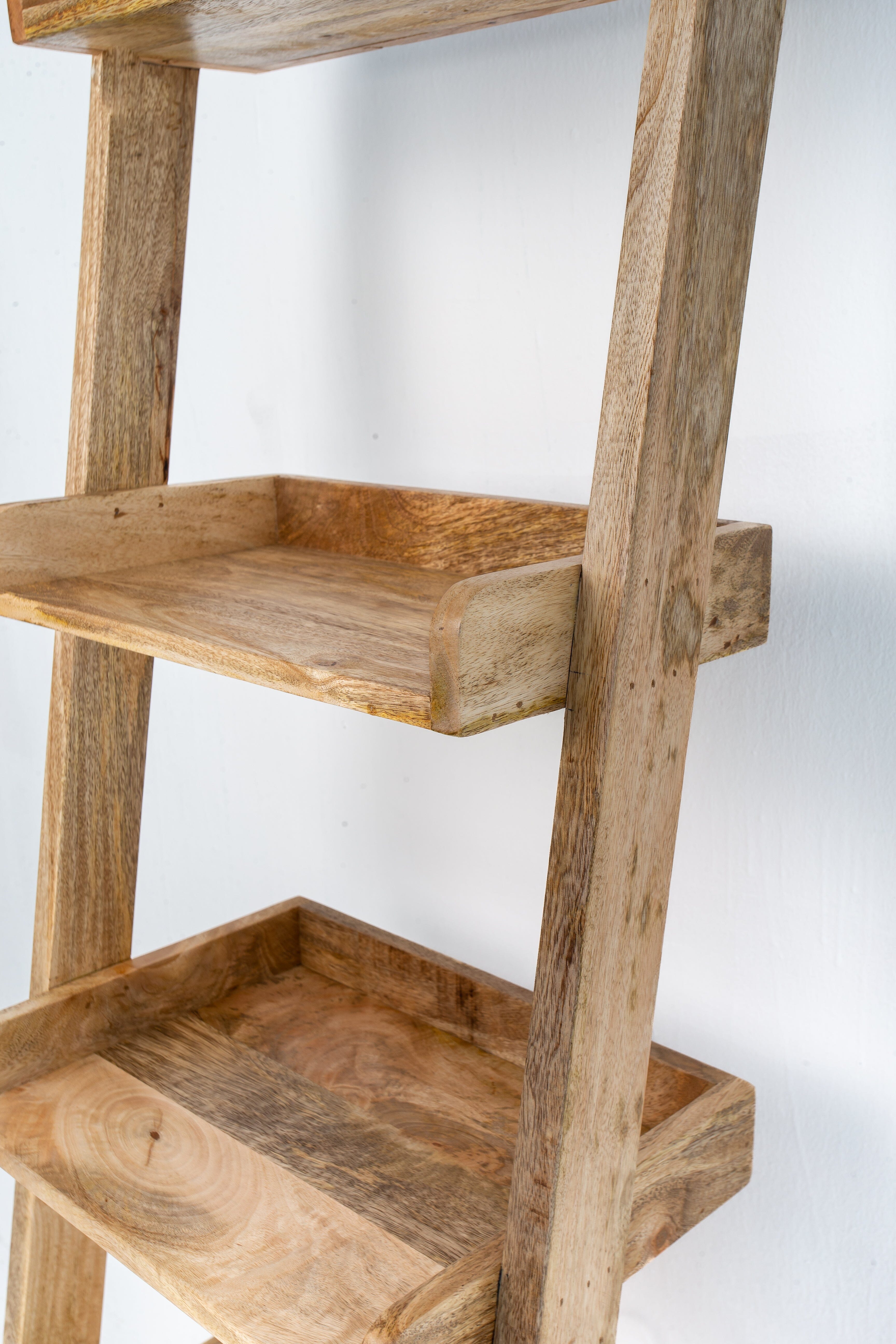Mango Wood Ladder Shelves Homekode