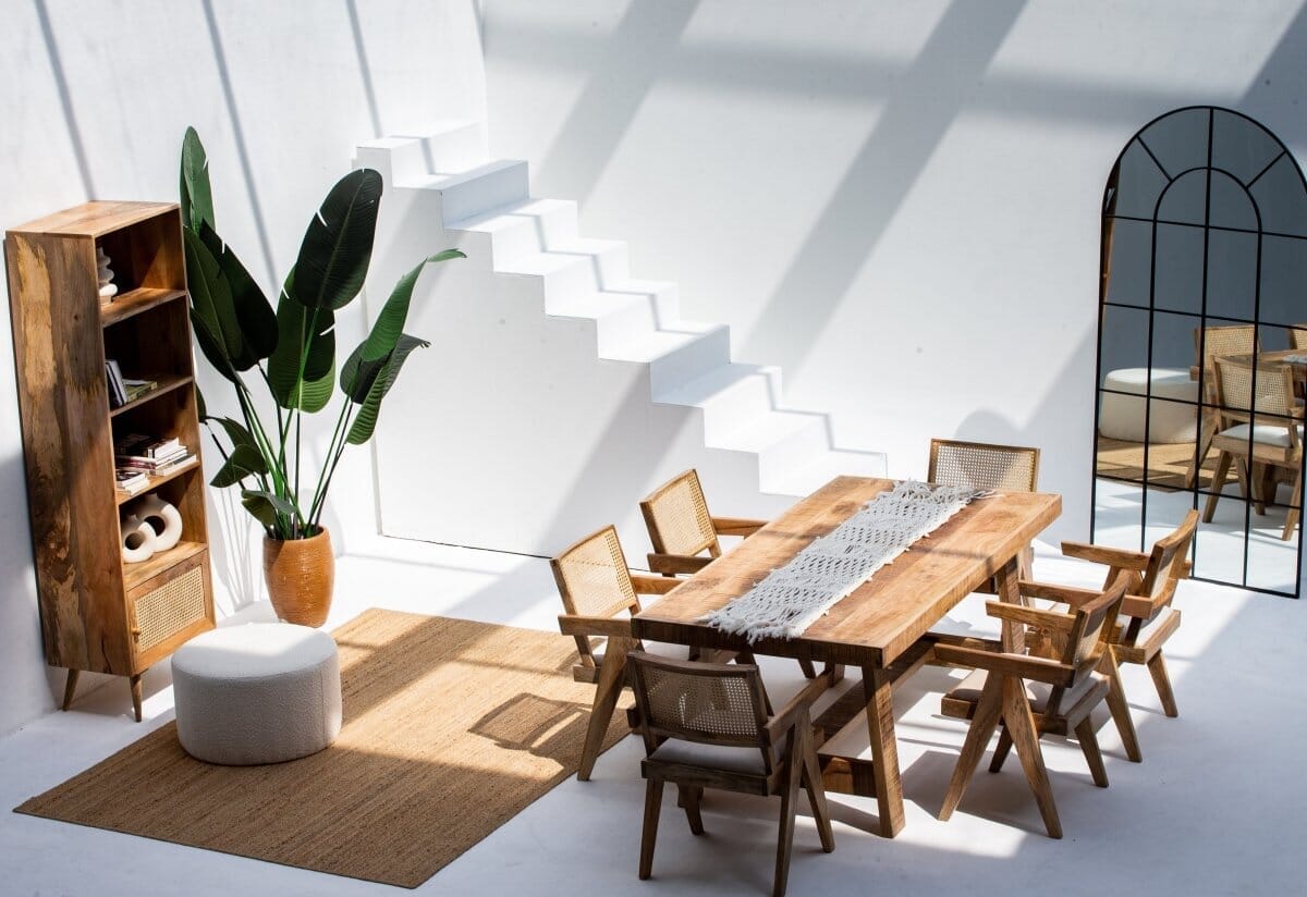 The Glen 6 Seater Mango Wood Dining Set Homekode 