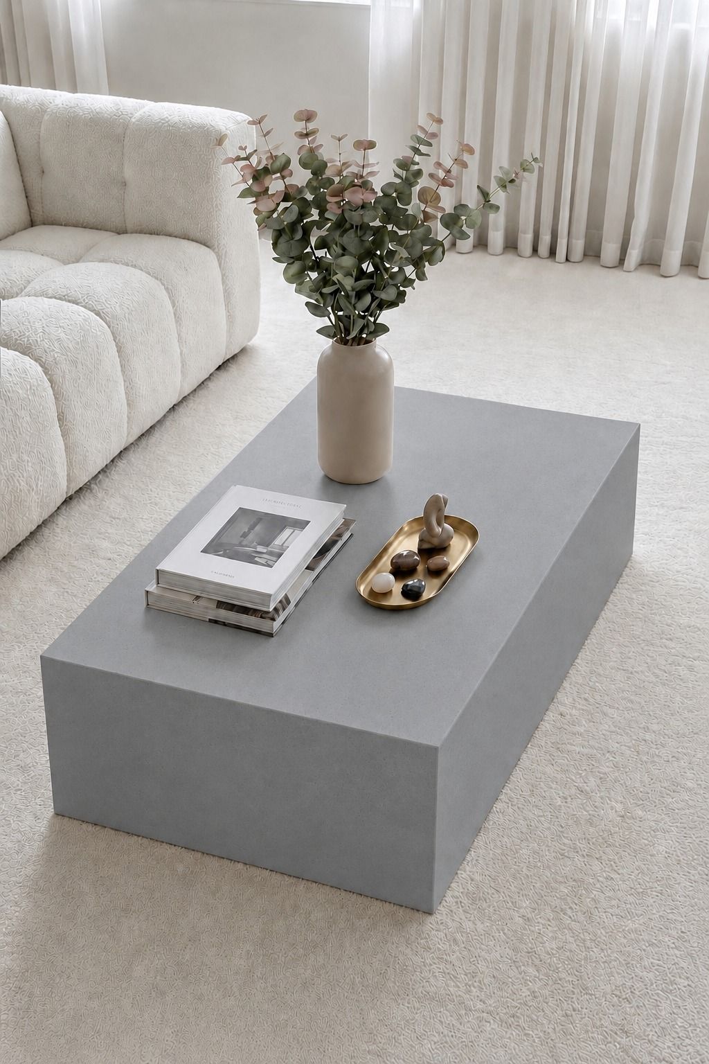 Felicity Ash Grey Microconcrete Coffee Table
