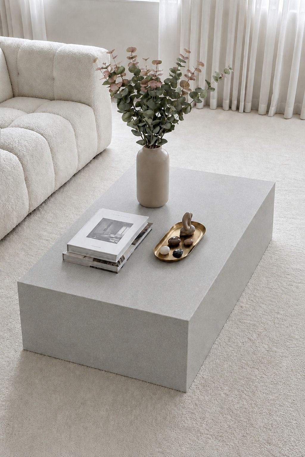 Felicity Ash Grey Speckled Microconcrete Coffee Table