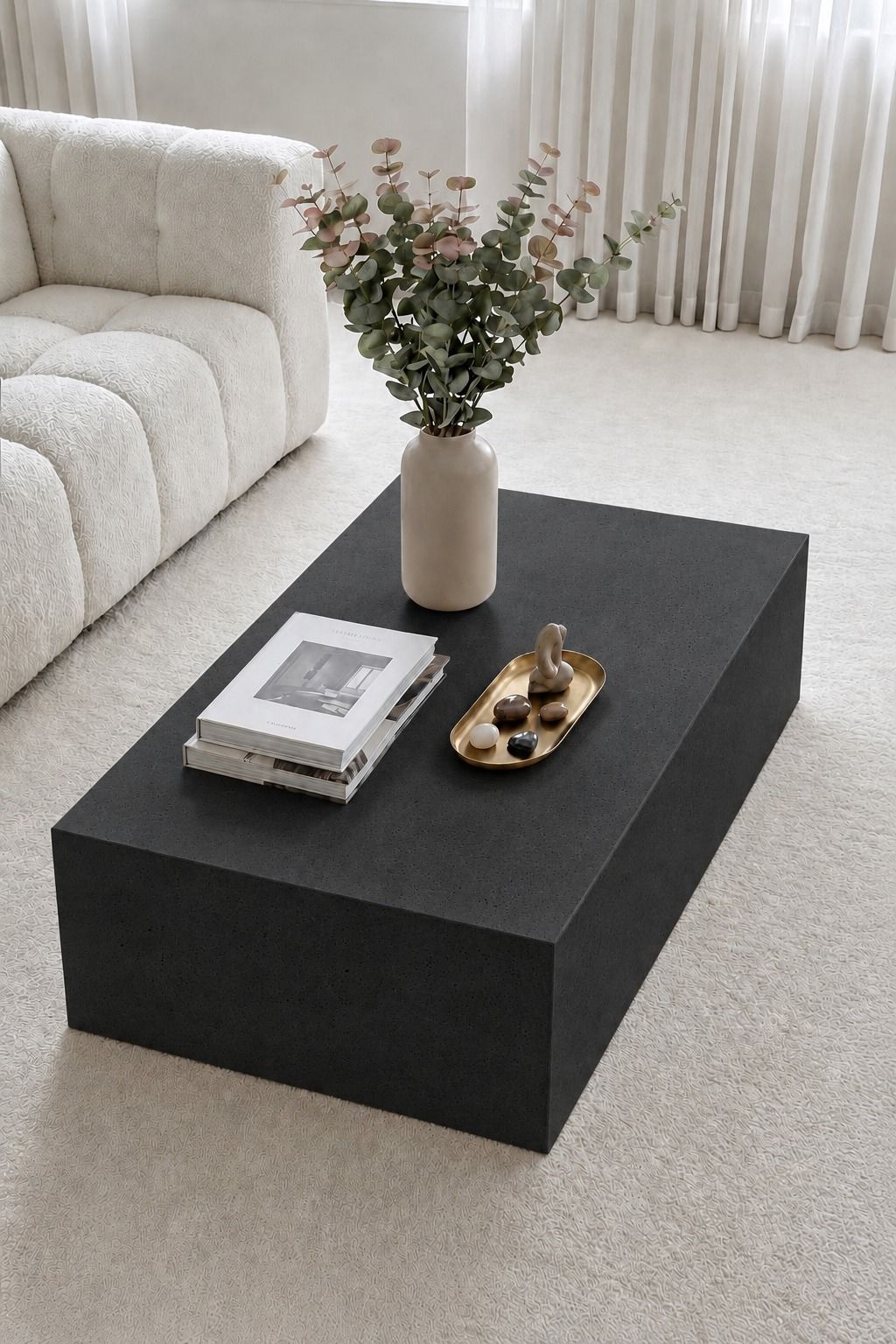 Felicity Black Microconcrete Coffee Table