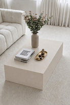 Felicity Light Beige Microconcrete Coffee Table