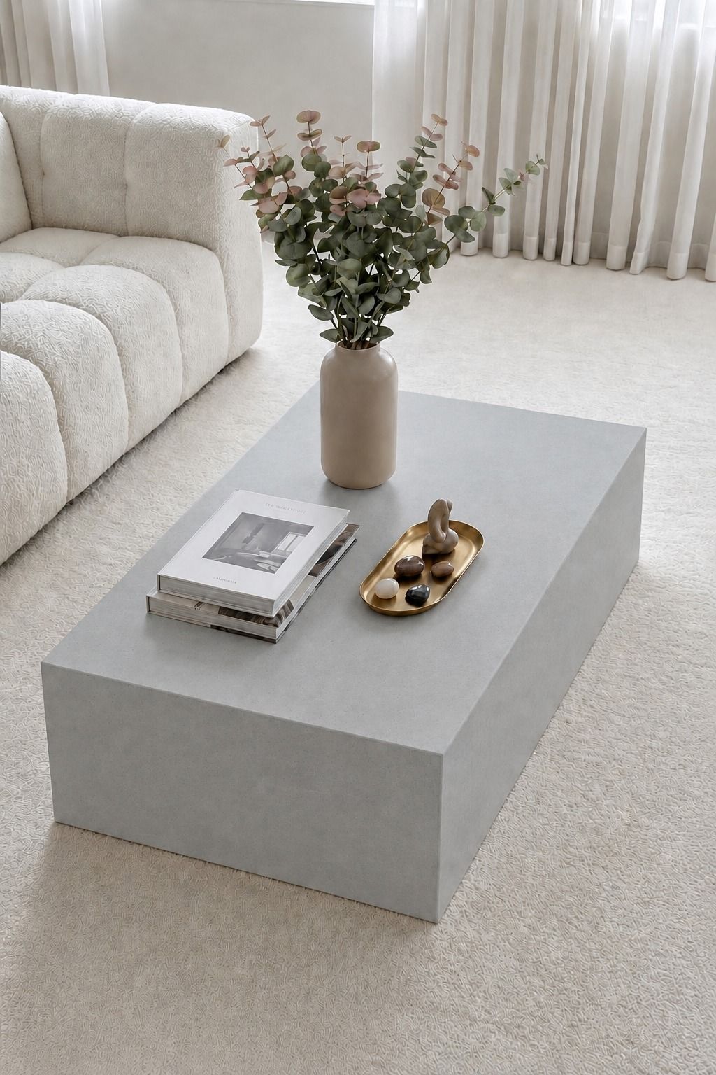 Felicity Light Grey Microconcrete Coffee Table