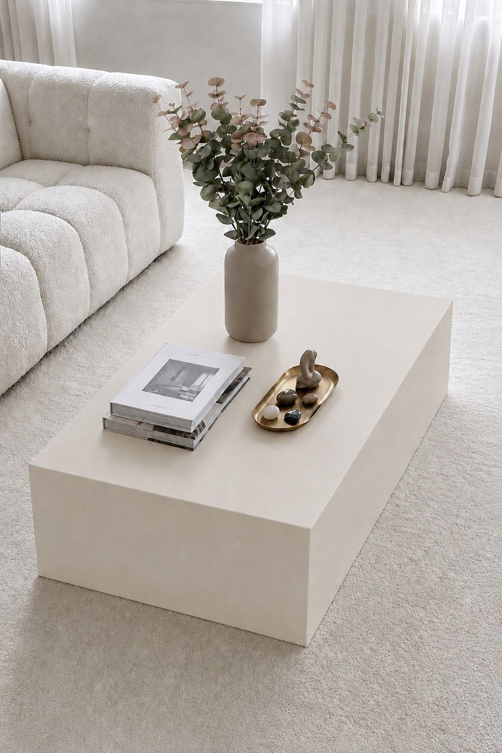 Felicity Off White Microconcrete Coffee Table