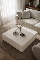 Felicity Off White Speckled Microconcrete Square Coffee Table