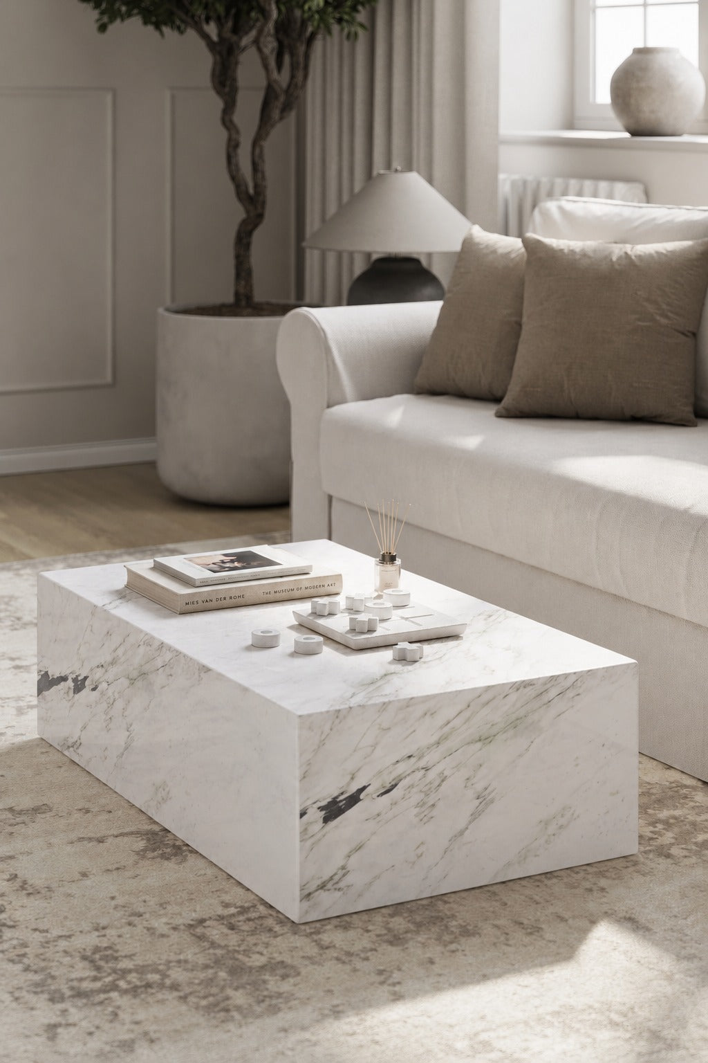 Felicity Viola White Coffee Table