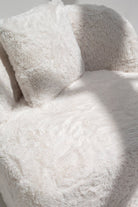 Fleur Off-White Fur Lounge Sofa Chair