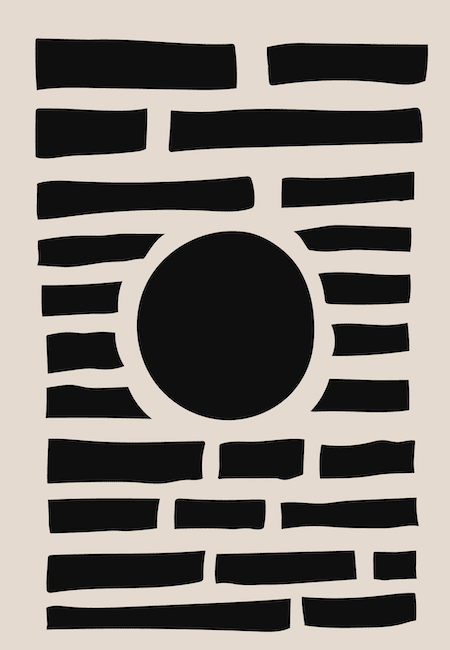 Geometric Eclipse Wall Art