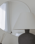 Gleam Asymmetric Round Mirror with LED (2 Sizes) Homekode 