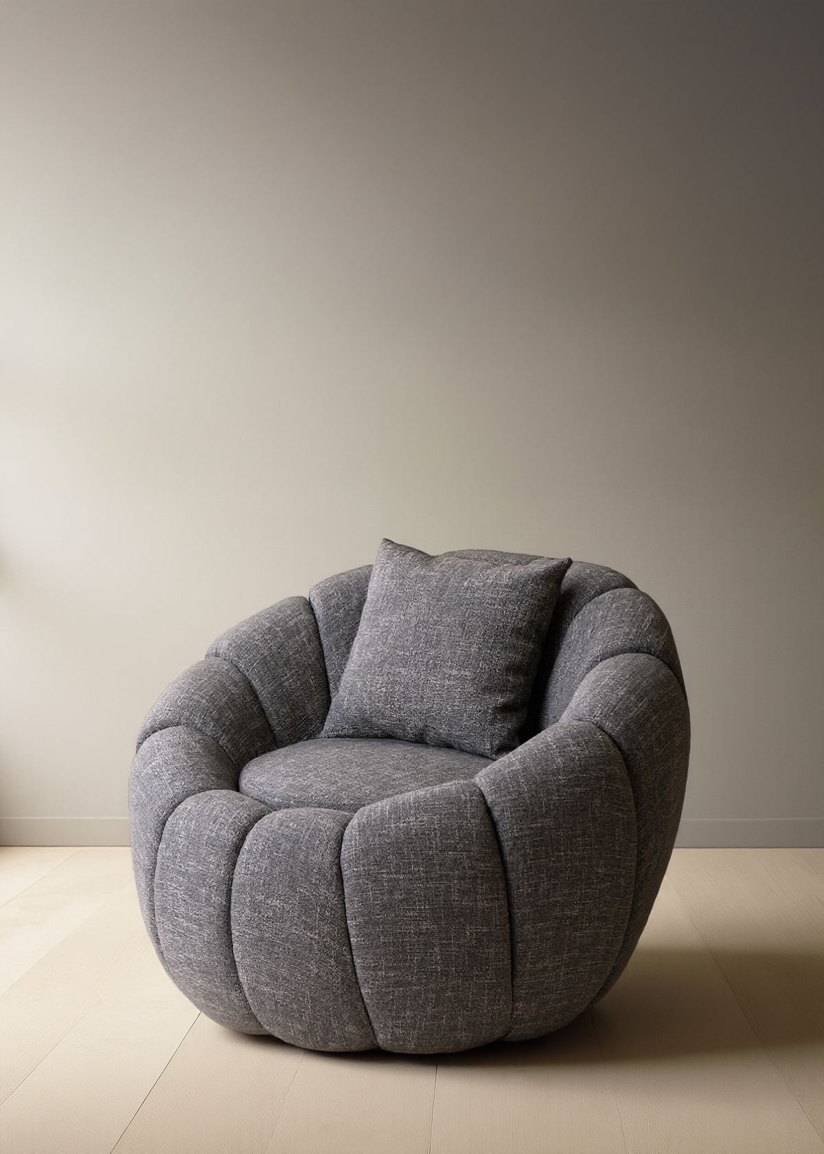Grey Blossom Arm Chair