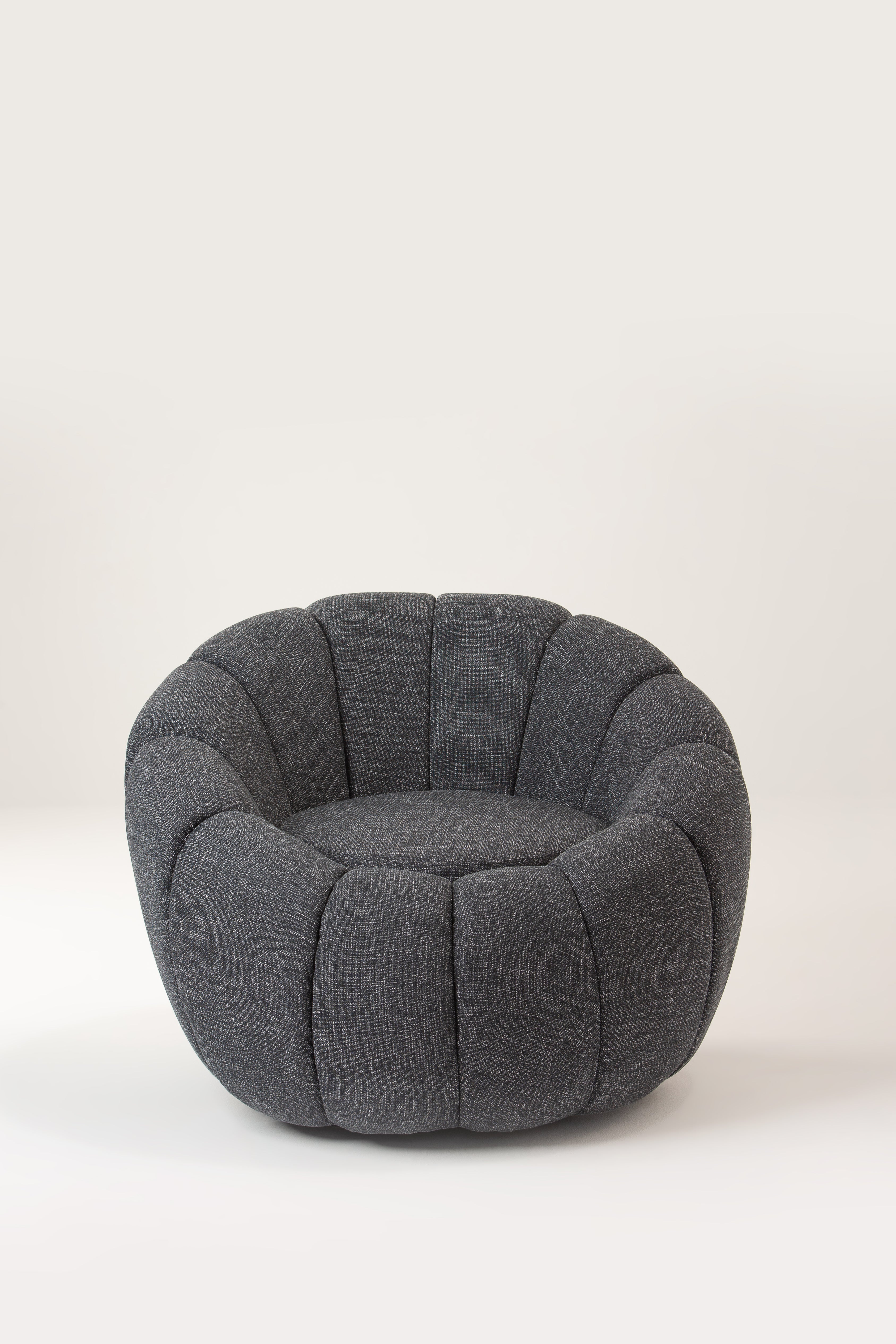 Grey Blossom Arm Chair