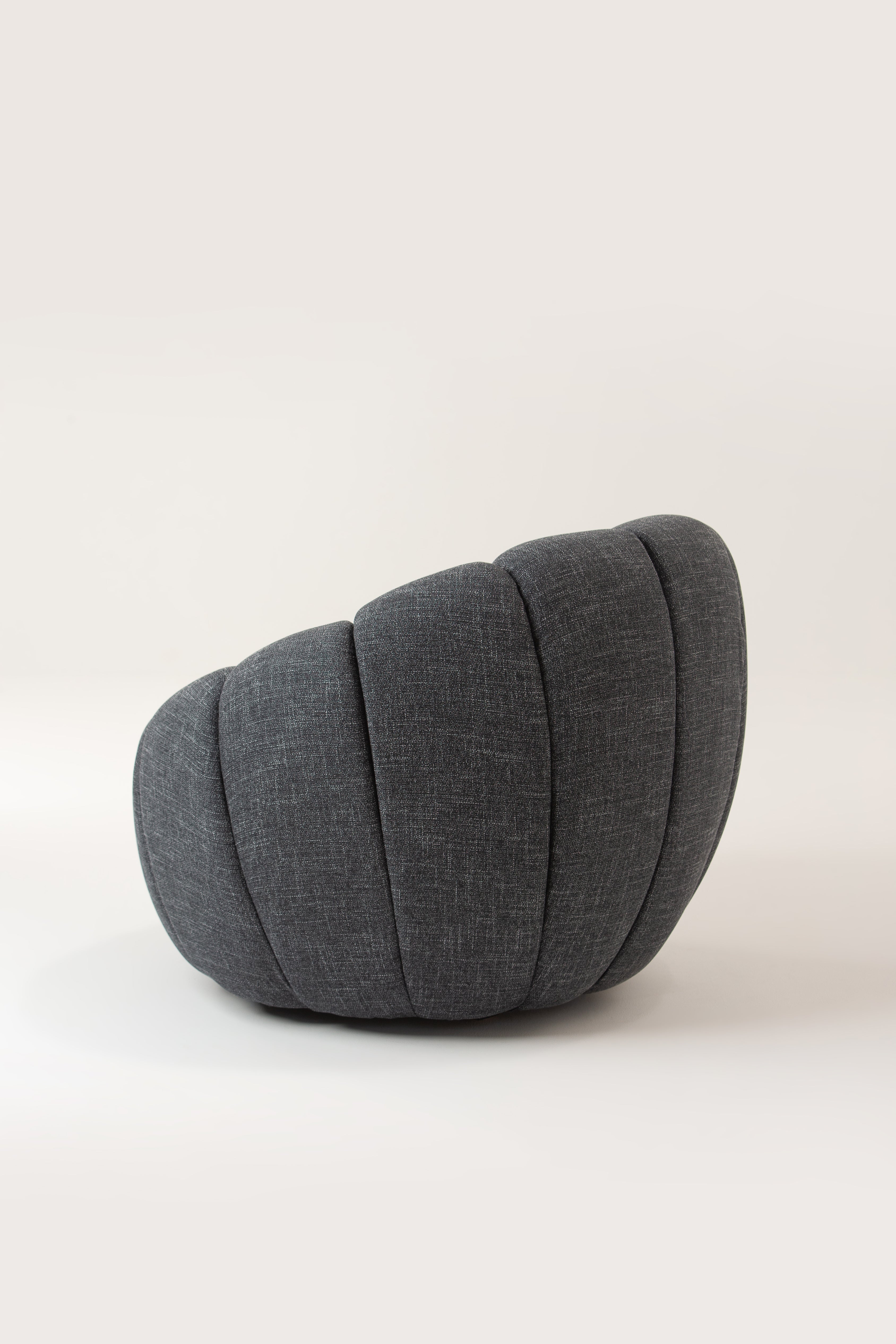 Grey Blossom Arm Chair