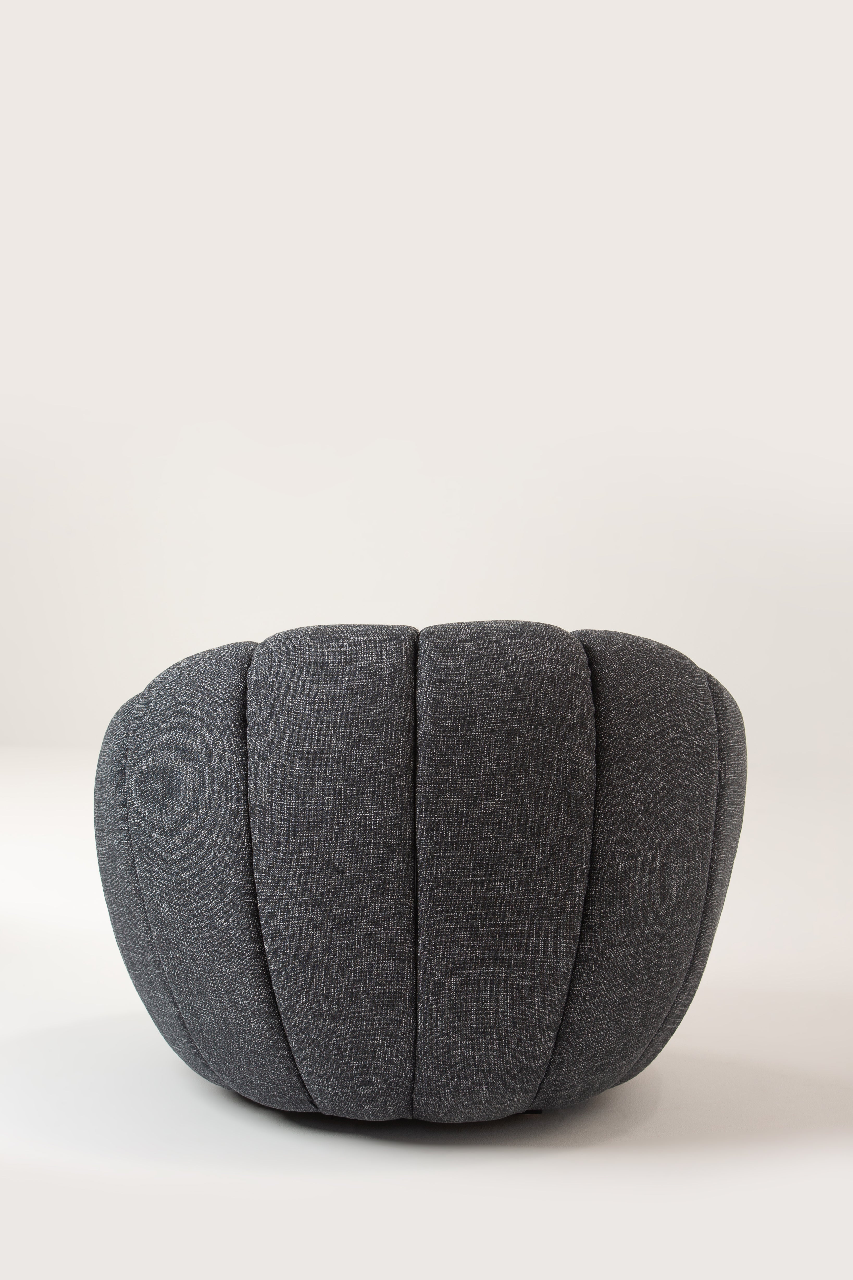 Grey Blossom Arm Chair