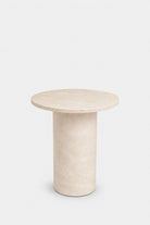 Harriet Crema Marfil Marble Side Table