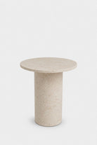 Harriet Oryx Beige Marble Side Table