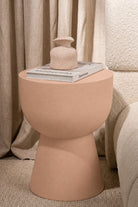 Hilary Blush Pink Microconcrete Side Table
