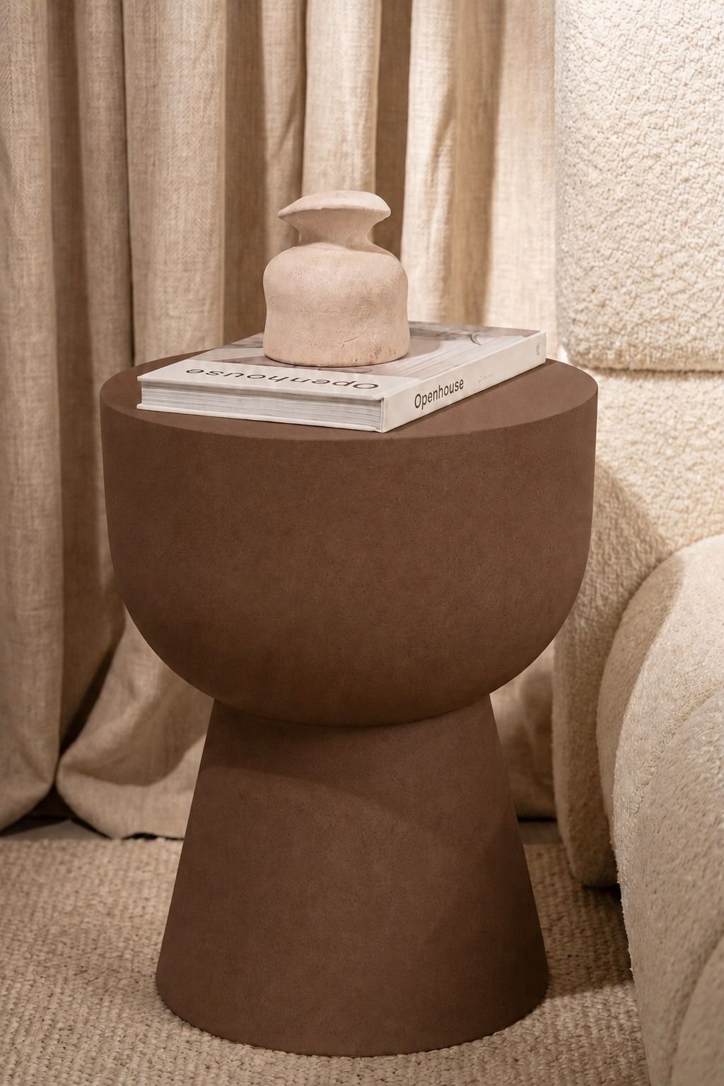 Hilary Mocha Microconcrete Side Table