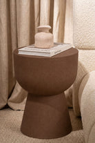 Hilary Mocha Microconcrete Side Table