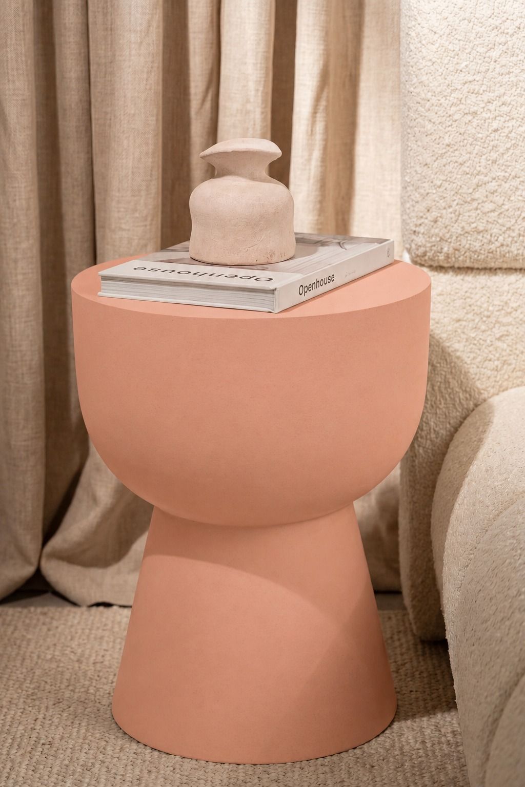 Hilary Peach Microconcrete Side Table