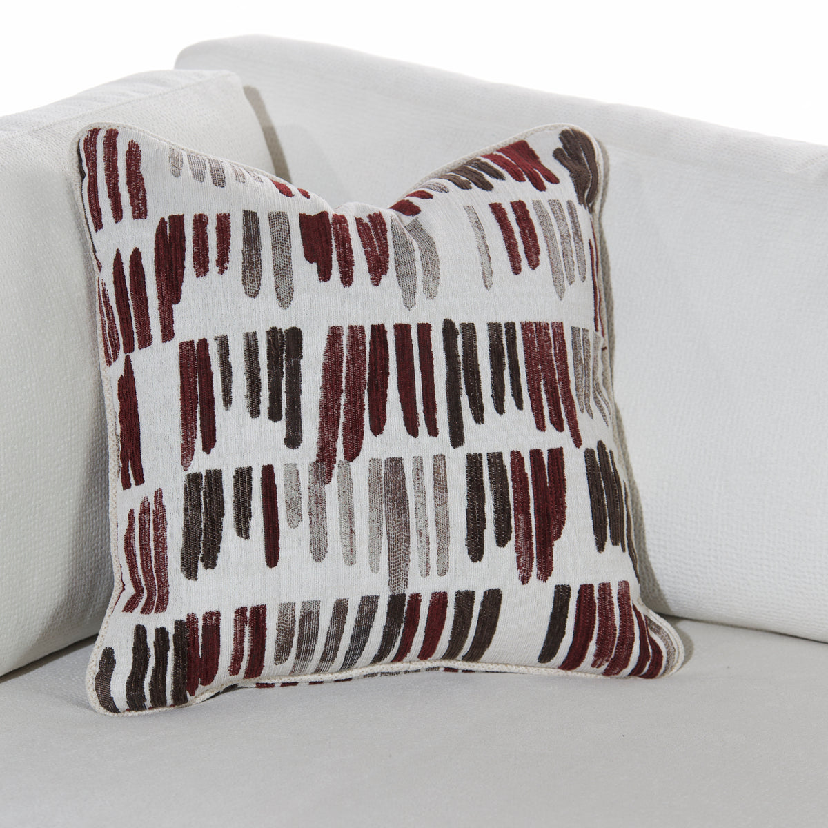 Crimson Script Cushion — Bold Contemporary Accent Pillow for Modern ...
