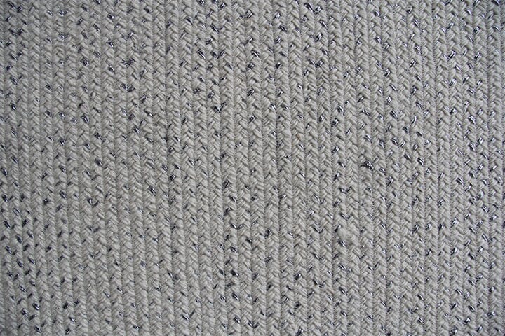 Silver Polyester Rug (2 Sizes Available) Braided -- Braided Rug Homekode 