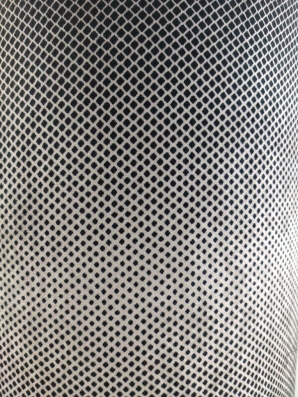 Black & White Polyester Velvet Pouf (40X40X40 CM) POUF Homekode 