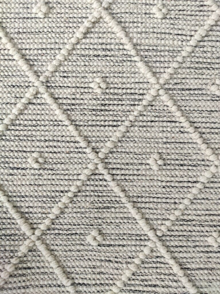 Ethereal Dots - Natural White Woven Rug (200x80 CM)