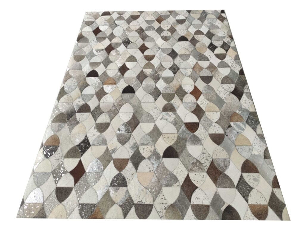 Silver Gradient Leather Rug (2 Sizes)