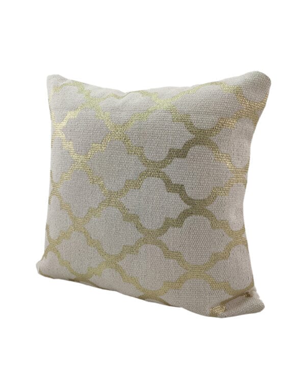 Cotton With Gold Foil Printed Cushion With Filler (45x45 CM) Cushion -- Cushion With Filler Homekode 