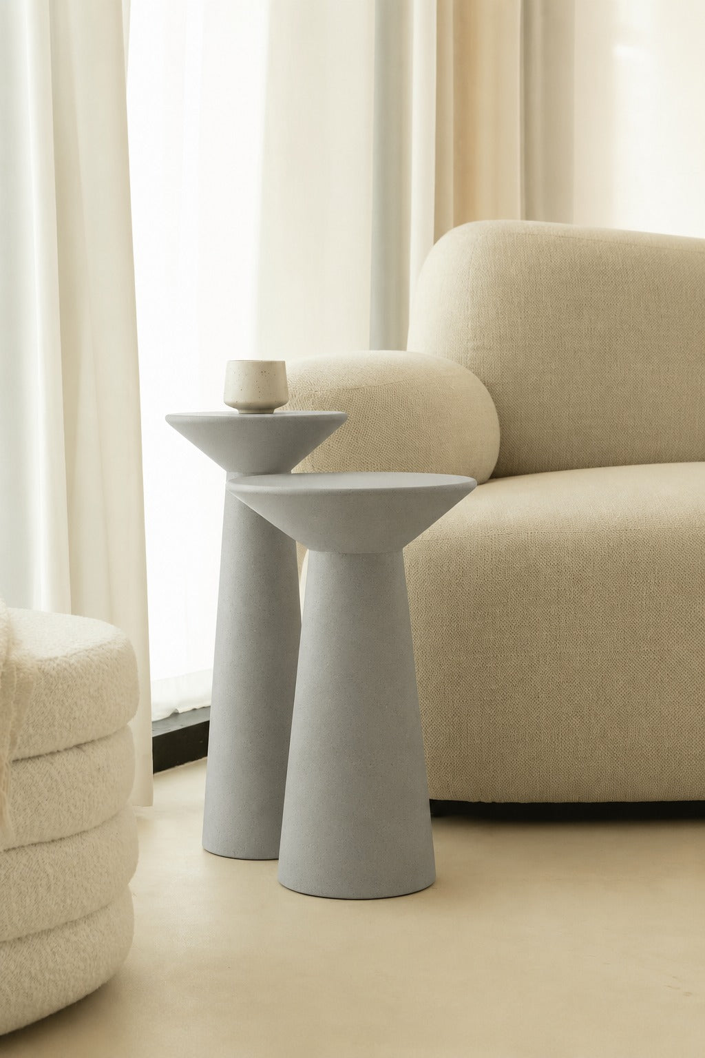 Jace Ash Grey Microconcrete Side Table