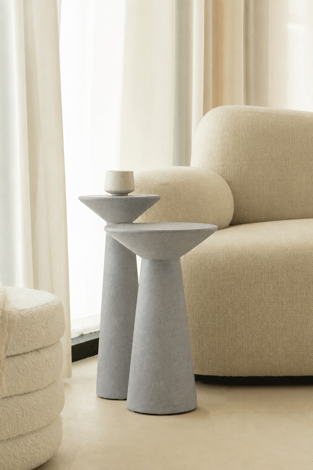 Jace Grey Speckled Microconcrete Side Table