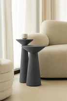Jace Midnight Grey Microconcrete Side Table