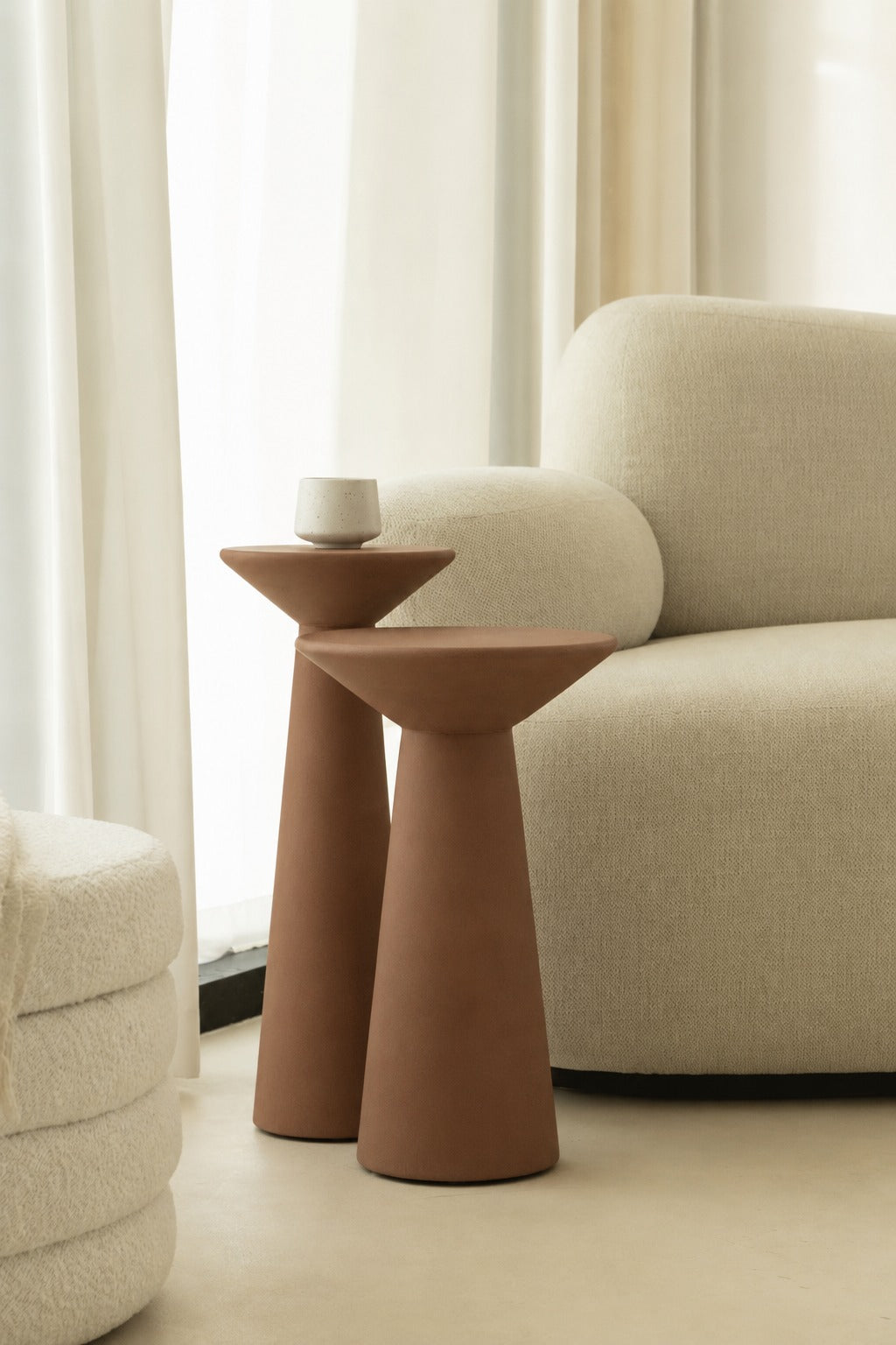 Jace Mocha Microconcrete Side Table