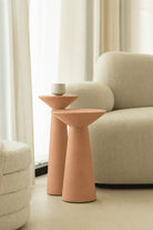 Jace Peach Microconcrete Side Table
