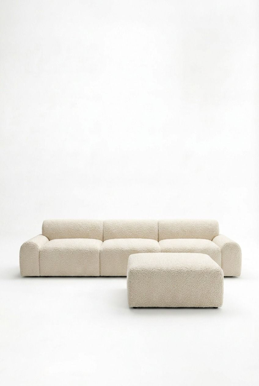 
Kallia Cream Boucle 3 Seater with Ottoman
