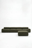 Kallia Olive Wood 4 Seater with Ottoman