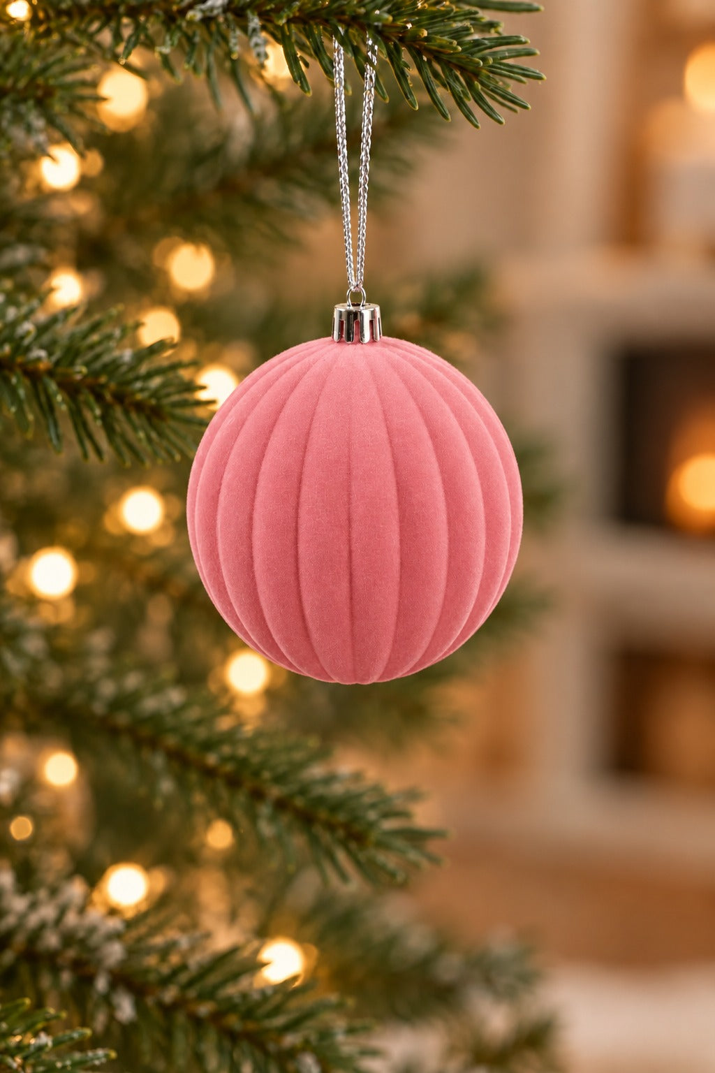 Kedra Pink Velvet Christmas Ball